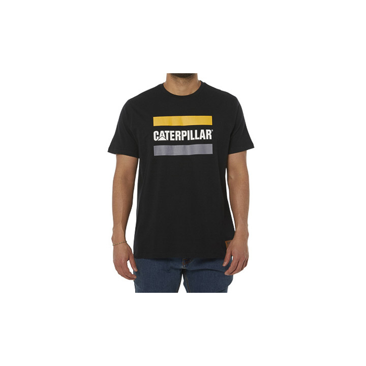 Caterpillar T-Shirts UAE - Caterpillar Work Logo Mens - Black XMGHLF804